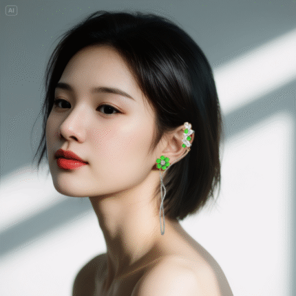 myglowjewels Natural Jadeite Pendant Necklace,S925 Silver Pendant,Healing Jewelry,Women’s Pendant Necklaces, Fashion Jewelry