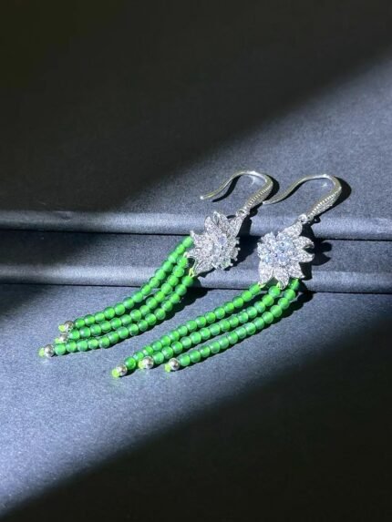 myglowjewels Natural Jadeite Pendant Necklace,S925 Silver Pendant,Healing Jewelry,Women’s Pendant Necklaces, Fashion Jewelry