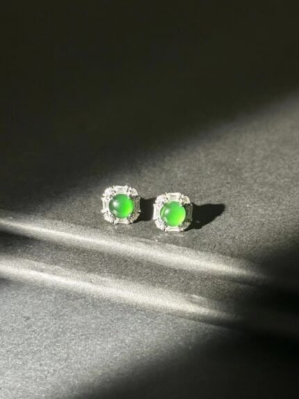 myglowjewels“Boho Chic Butterfly Studs with Mother – of – Pearl & Green Gem – Dainty Silver – Plated Earrings for Everyday Elegance | Perfect Gift for Her”