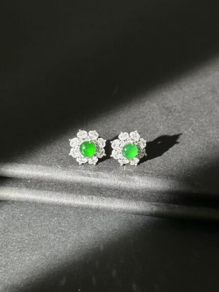 myglowjewels“Boho Chic Butterfly Studs with Mother – of – Pearl & Green Gem – Dainty Silver – Plated Earrings for Everyday Elegance | Perfect Gift for Her”