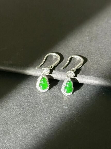 myglowjewels“Boho Chic Butterfly Studs with Mother – of – Pearl & Green Gem – Dainty Silver – Plated Earrings for Everyday Elegance | Perfect Gift for Her”