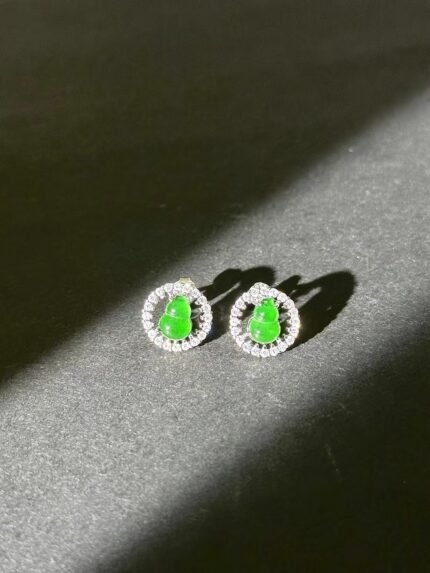 myglowjewels“Boho Chic Butterfly Studs with Mother – of – Pearl & Green Gem – Dainty Silver – Plated Earrings for Everyday Elegance | Perfect Gift for Her”