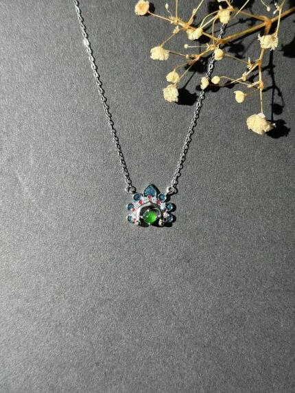 myglowjewels Natural Jadeite Pendant Necklace,S925 Silver Pendant,Healing Jewelry,Women’s Pendant Necklaces, Fashion Jewelry myglowjewels Natural Jadeite Pendant Necklace,S925 Silver Pendant,Healing Jewelry,Women’s Pendant Necklaces, Fashion Jewelry