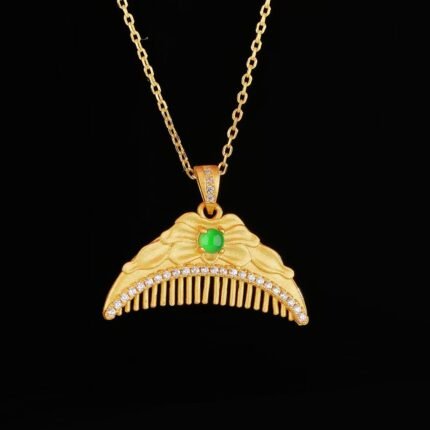 myglowjewels Natural Jadeite Pendant Necklace,S925 Silver Pendant,Healing Jewelry,Women’s Pendant Necklaces, Fashion Jewelry