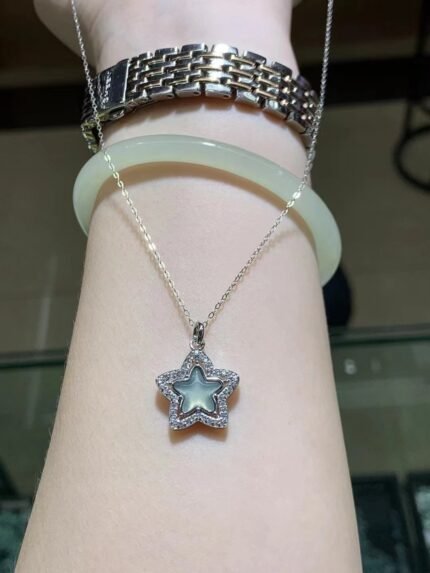 myglowjewels Natural Jadeite Pendant Necklace,S925 Silver Pendant,Healing Jewelry,Women’s Pendant Necklaces, Fashion Jewelry